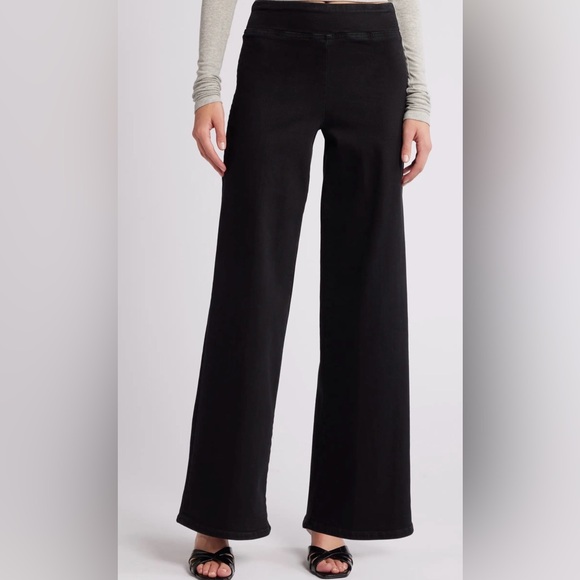 Frame Denim Black Wide-Leg Pants - Picture 2 of 9